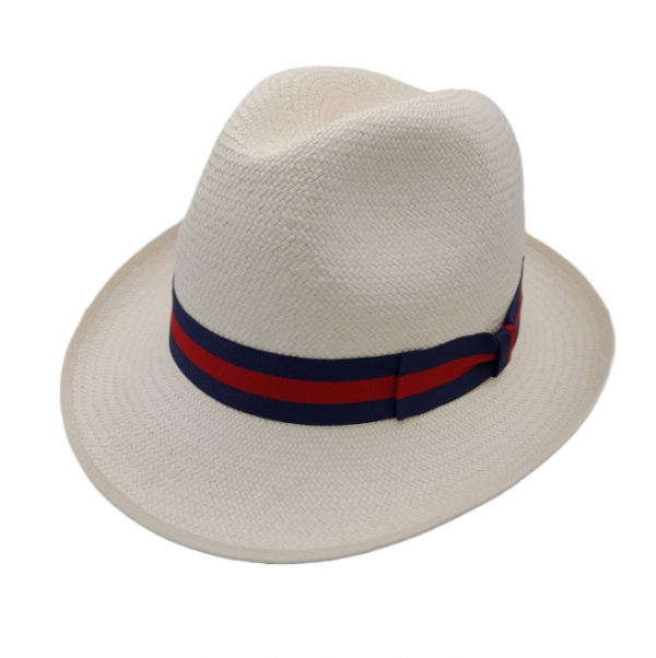 Topi Panama dengan Pita Berbentuk Busur